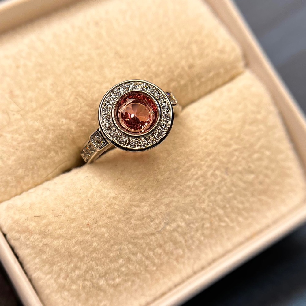 Bomb Party Kids Collection Lab Created Pink Tourmaline + Rhodium Plating